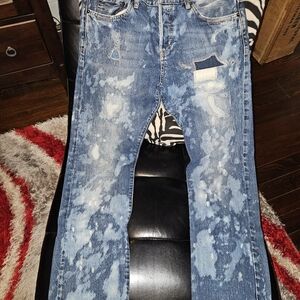 H&M Men's Light Blue Distressed Jeans